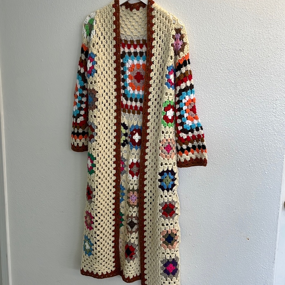 Crochet duster cardigan